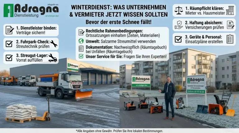 Winterdienst: Was Unternehmen und Vermieter jetzt wissen sollten – bevor der erste Schnee fällt